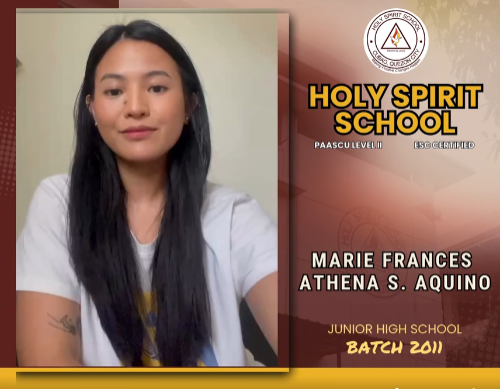 Celebrating Our Proud Alumna: Marie Frances Athena Aquino 🌷